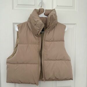 Beige Puffer Vest